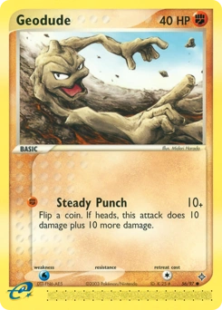 Geodude Pokémon card, number 56