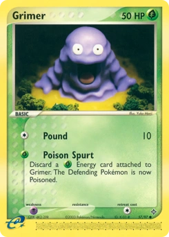 Grimer Pokémon card, number 57