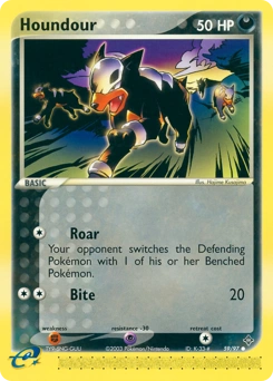 Houndour Pokémon card, number 59
