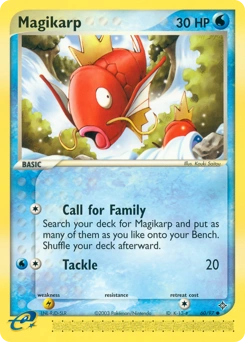 Magikarp Pokémon card, number 60