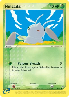 Nincada Pokémon card, number 66