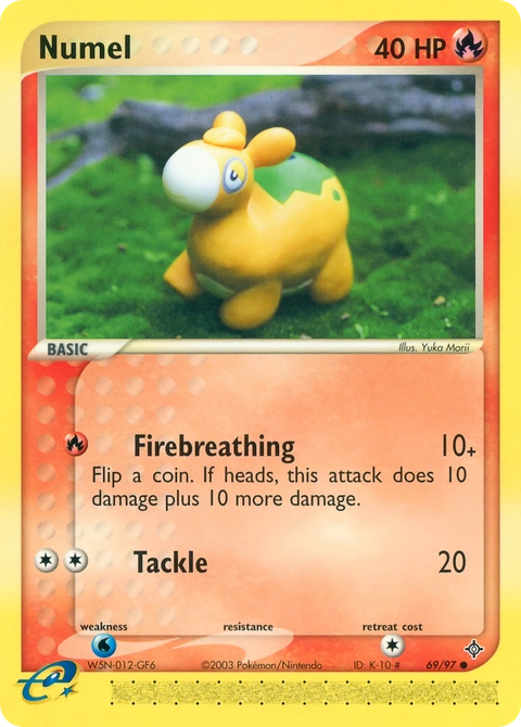 Numel Pokémon card from Dragon, number 69 (Standard print)