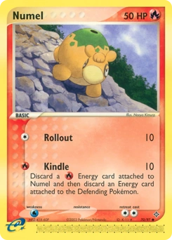 Numel Pokémon card, number 70