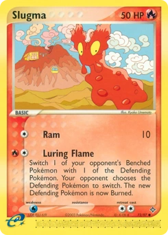 Slugma Pokémon card, number 72