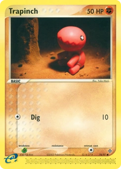 Trapinch Pokémon card, number 78