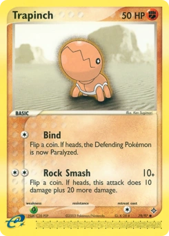 Trapinch Pokémon card, number 79