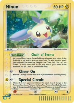 Minun Pokémon card, number 7