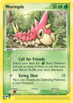 Wurmple Pokémon card, number 81