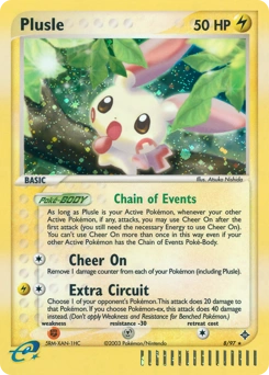 Plusle Pokémon card, number 8