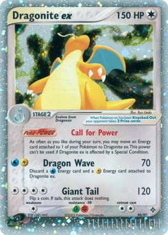 Dragonite ex Pokémon card, number 90