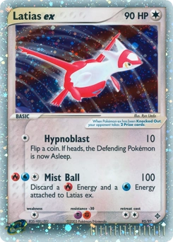 Latias ex Pokémon card, number 93