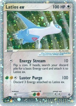 Latios ex Pokémon card, number 94