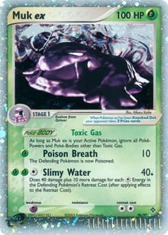 Muk ex Pokémon card, number 96