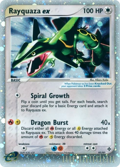 Rayquaza ex Pokémon card, number 97