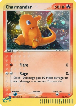 Charmander Pokémon card, number 98