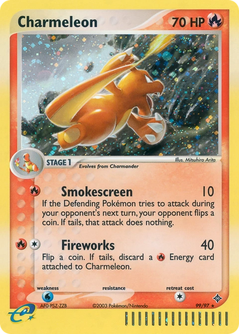 Charmeleon Pokémon card from Dragon, number 99 (Holo print)