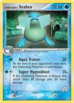 Team Aqua's Sealeo Pokémon card, number 16
