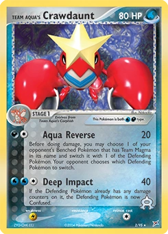 Team Aqua's Crawdaunt Pokémon card, number 2