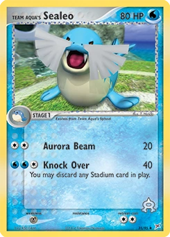 Team Aqua's Sealeo Pokémon card, number 31