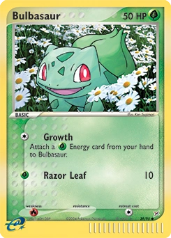 Bulbasaur Pokémon card, number 39