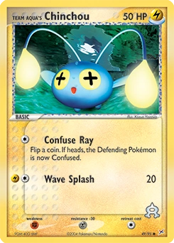 Team Aqua's Chinchou Pokémon card, number 49