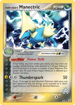 Team Aqua's Manectric Pokémon card, number 4