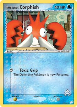 Team Aqua's Corphish Pokémon card, number 50
