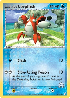 Team Aqua's Corphish Pokémon card, number 51