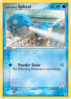 Team Aqua's Spheal Pokémon card, number 56