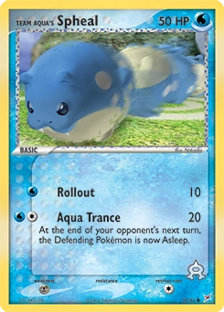 Team Aqua's Spheal Pokémon card, number 57