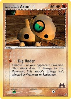 Team Magma's Aron Pokémon card, number 59