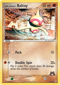 Team Magma's Baltoy Pokémon card, number 60