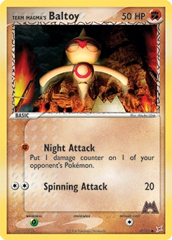 Team Magma's Baltoy Pokémon card, number 61