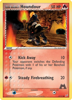 Team Magma's Houndour Pokémon card, number 63