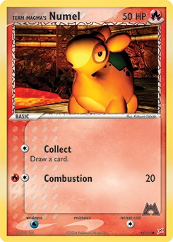 Team Magma's Numel Pokémon card, number 64
