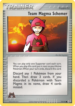 Team Magma Schemer Pokémon card, number 70