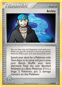 Archie Pokémon card, number 71