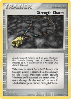 Strength Charm Pokémon card, number 74