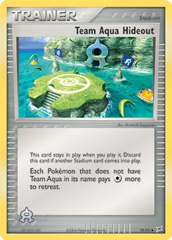 Team Aqua Hideout Pokémon card, number 78