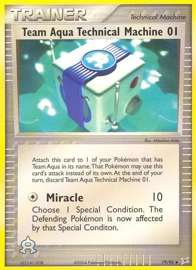 Team Aqua Technical Machine 01 Pokémon card from Team Magma vs Team Aqua, number 79 (Standard print)