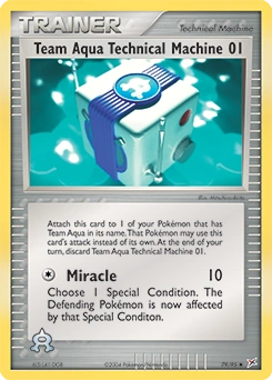 Team Aqua Technical Machine 01 Pokémon card, number 79