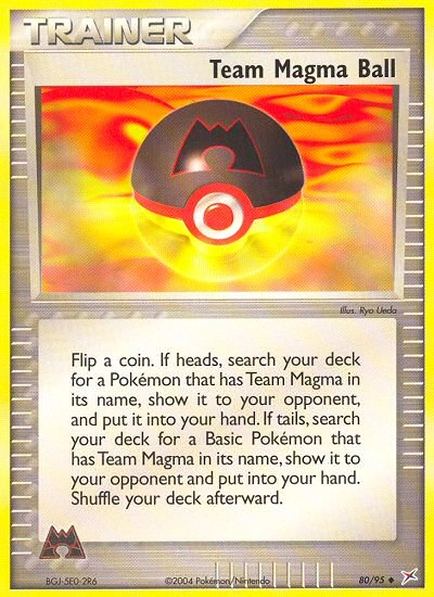 Team Magma Ball Pokémon card from Team Magma vs Team Aqua, number 80 (Standard print)