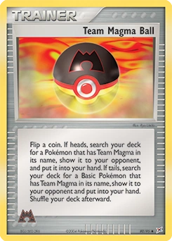 Team Magma Ball Pokémon card, number 80