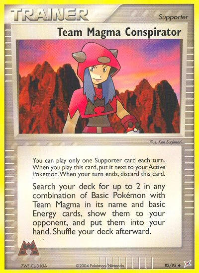 Team Magma Conspirator Pokémon card from Team Magma vs Team Aqua, number 82 (Standard print)