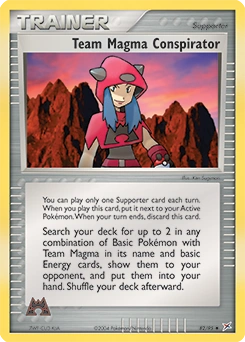 Team Magma Conspirator Pokémon card, number 82
