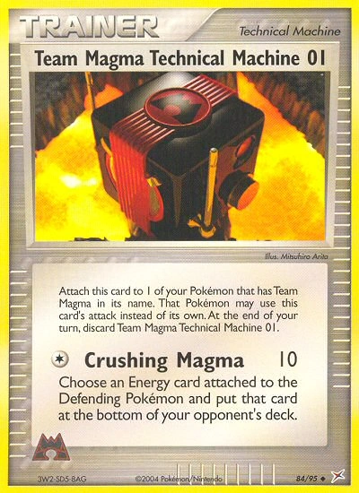 Team Magma Technical Machine 01 Pokémon card from Team Magma vs Team Aqua, number 84 (Standard print)