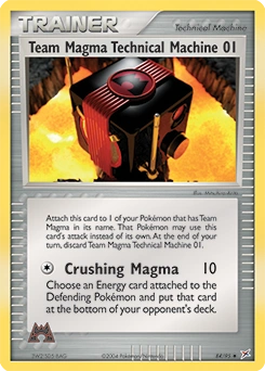 Team Magma Technical Machine 01 Pokémon card, number 84
