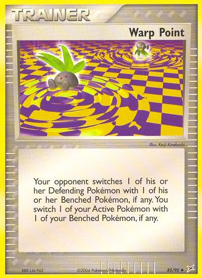 Warp Point Pokémon card from Team Magma vs Team Aqua, number 85 (Standard print)