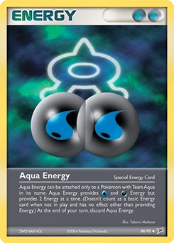 Aqua Energy Pokémon card, number 86