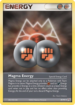Magma Energy Pokémon card, number 87